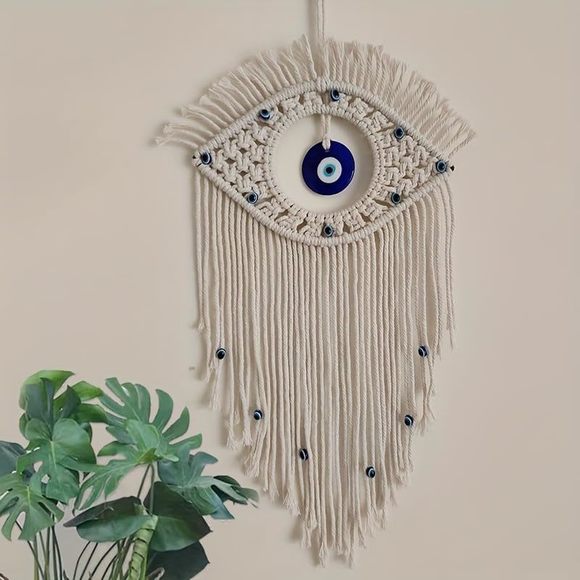 Boho Style Handmading Wall Decor With Evil Eye Dream Catcher💜